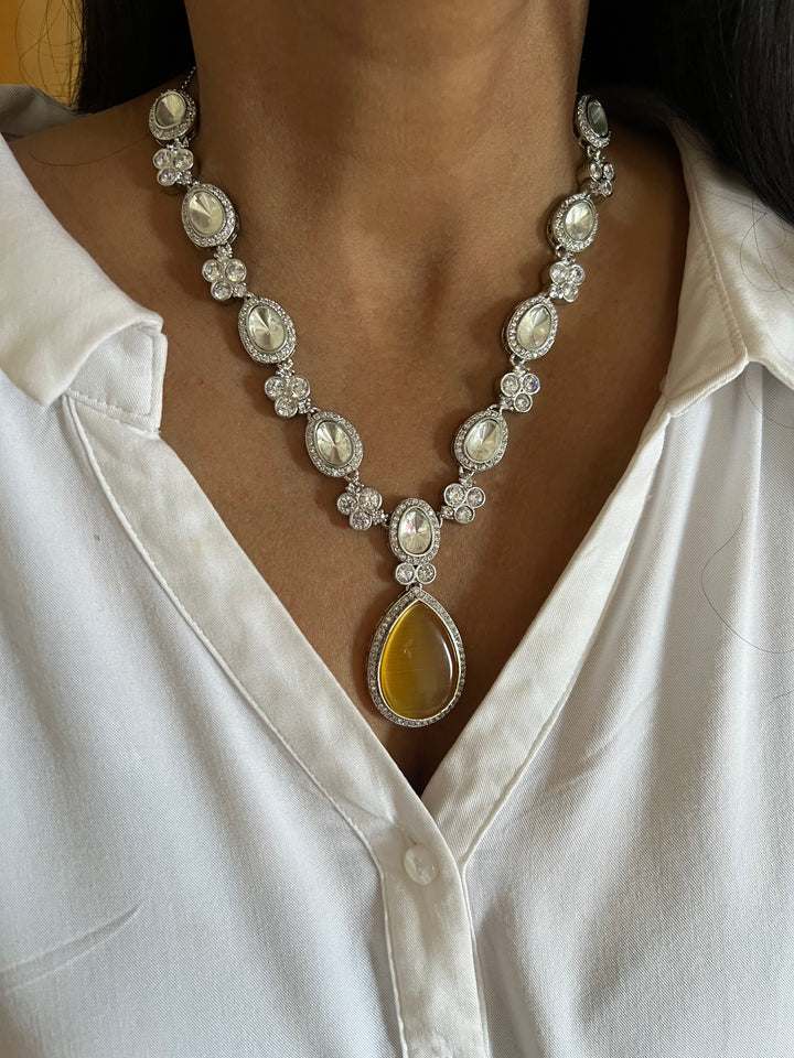 Victorian Kundan Necklace with Earrings