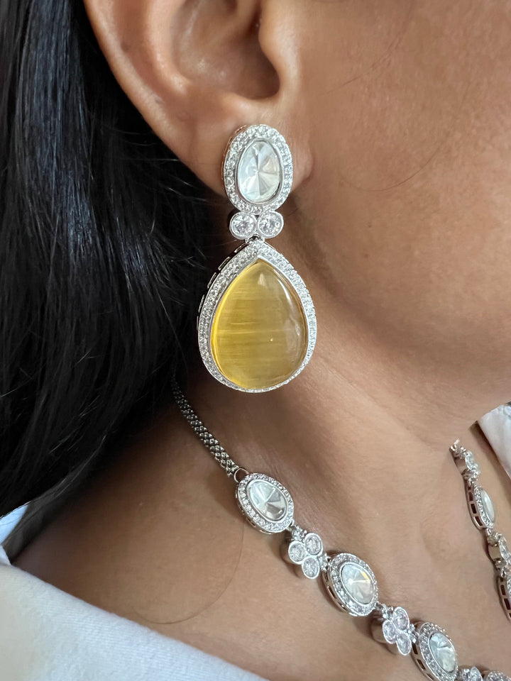 Victorian Kundan Necklace with Earrings