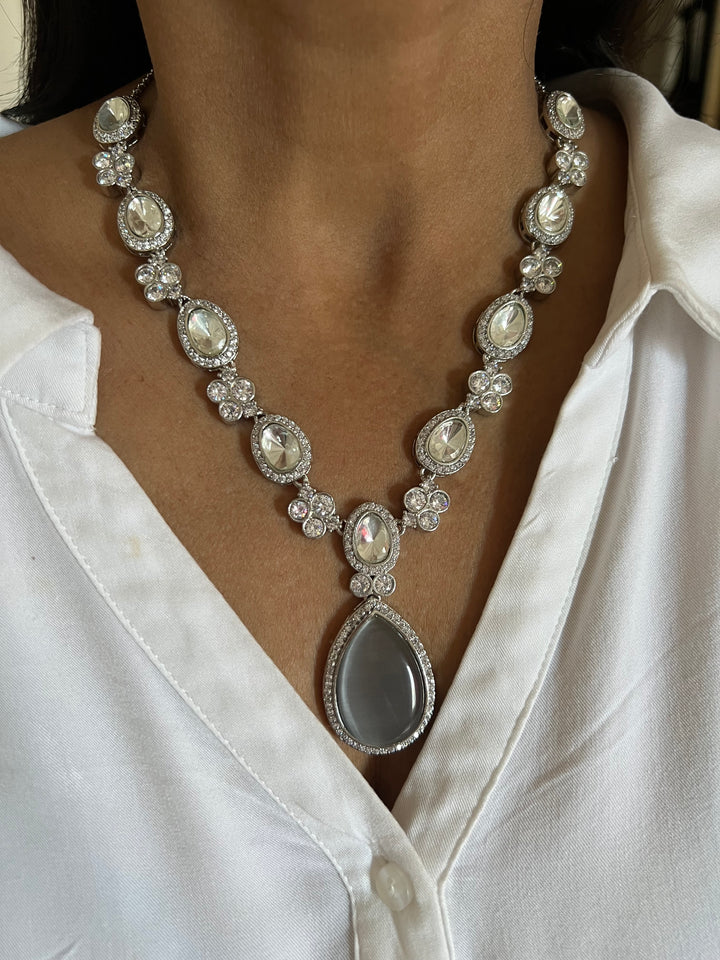 Victorian Kundan Necklace with Earrings