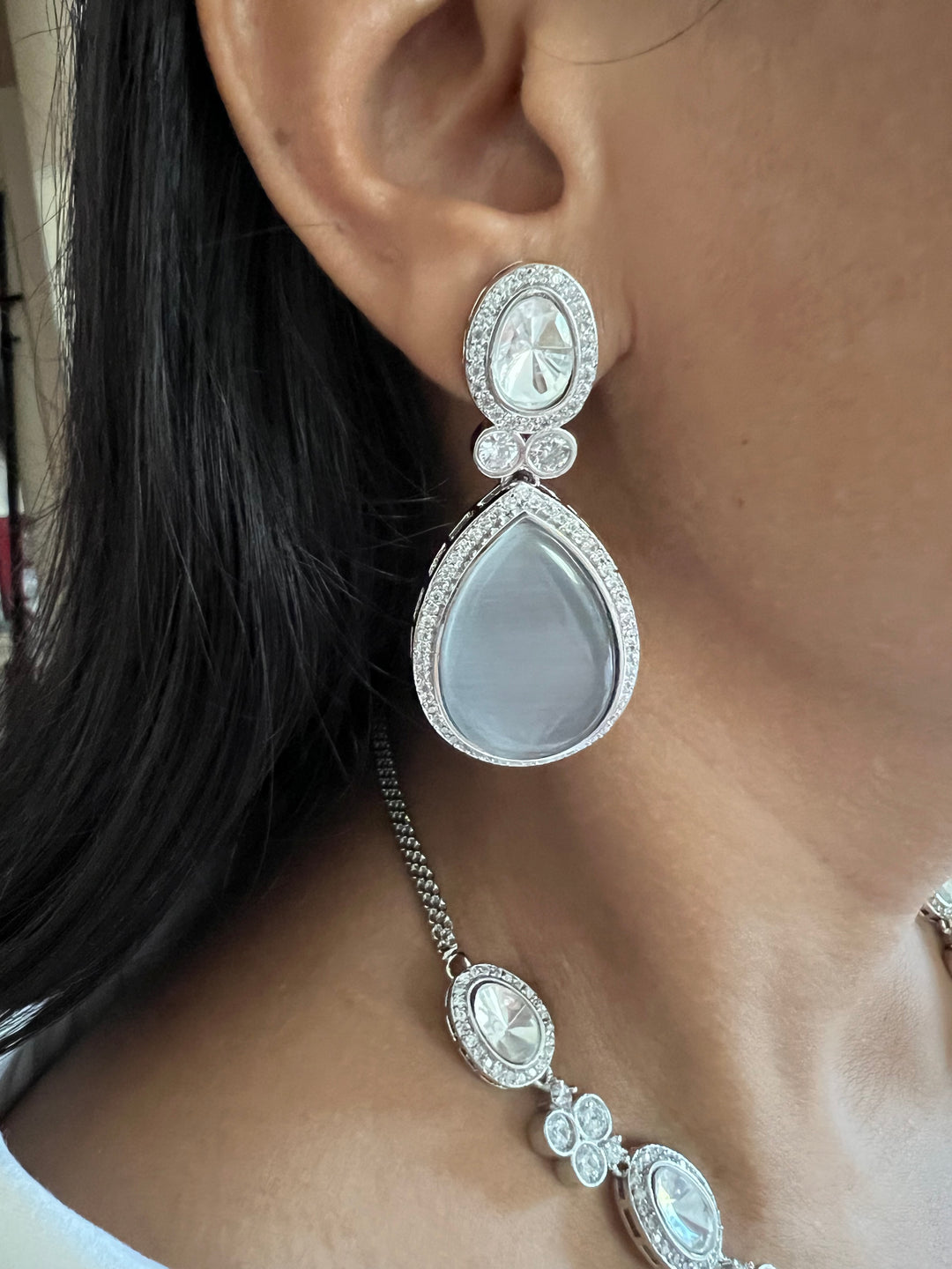 Victorian Kundan Necklace with Earrings