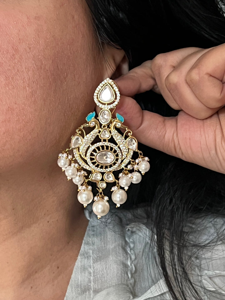 Victorian Twin Peacock Earrings - Premium Quality, Exquisite Craftsmanship