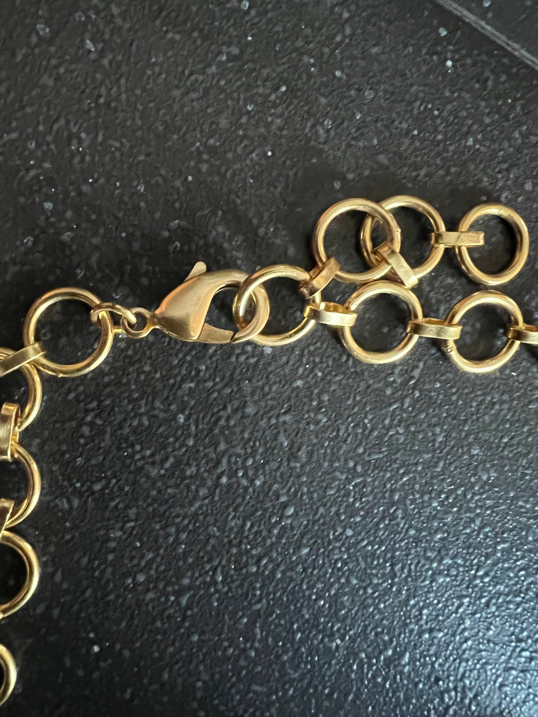 Handmade Brass Stone Choker | Adjustable Modern Gold Polish Necklace by SHIVKA