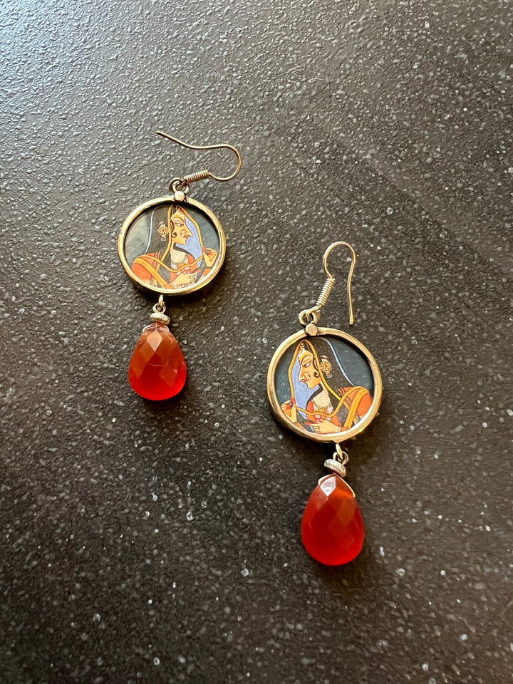 Carnelian Drop Earrings