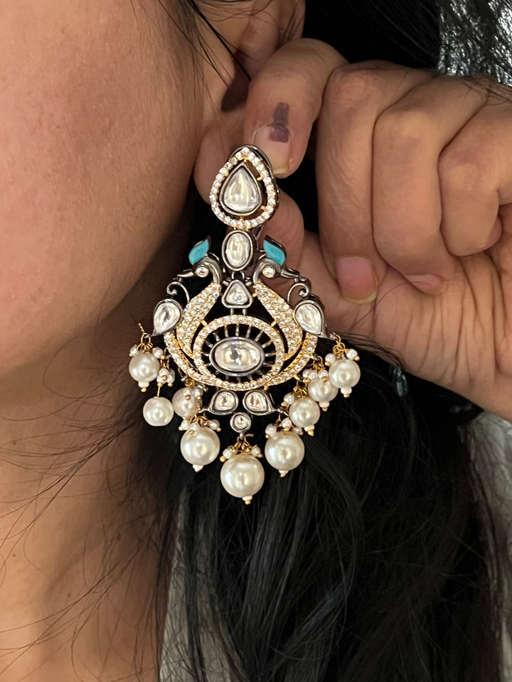 Victorian Twin Peacock Earrings - Premium Quality, Exquisite Craftsmanship