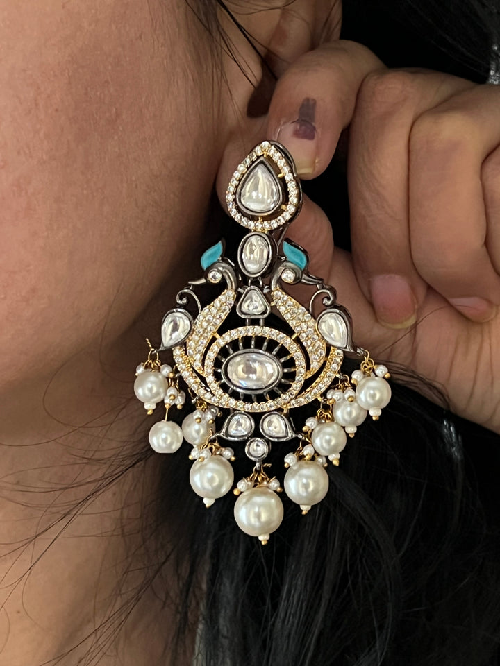 Victorian Twin Peacock Earrings - Premium Quality, Exquisite Craftsmanship