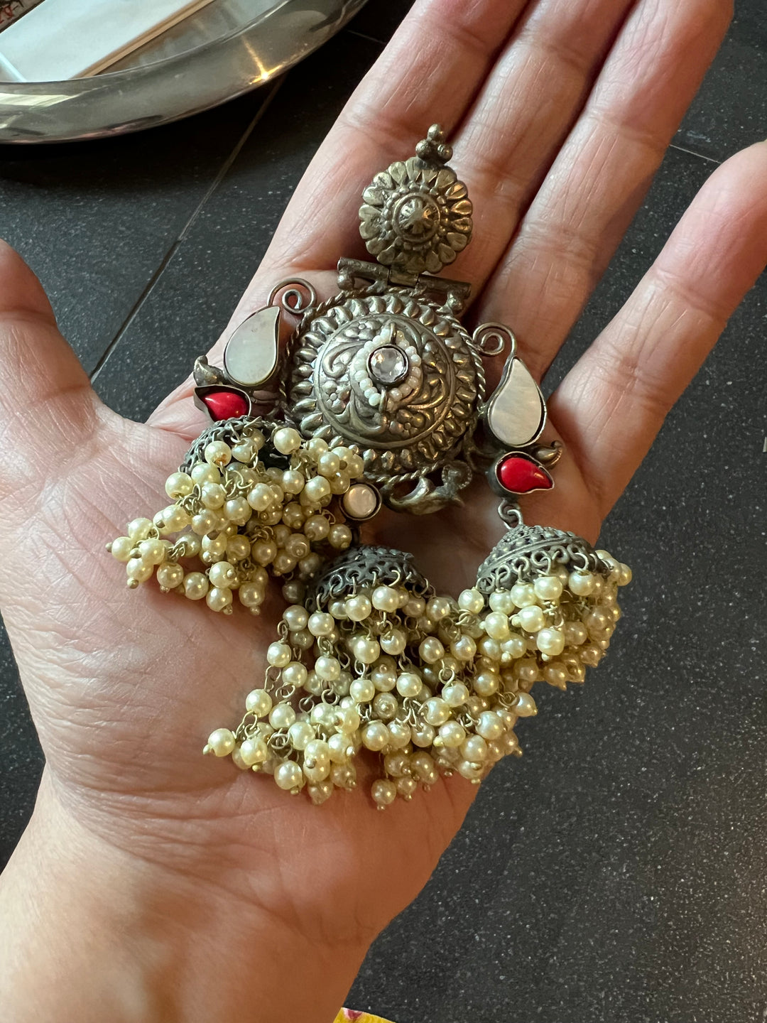 Triple Layered Jhumki Tribal Earrings