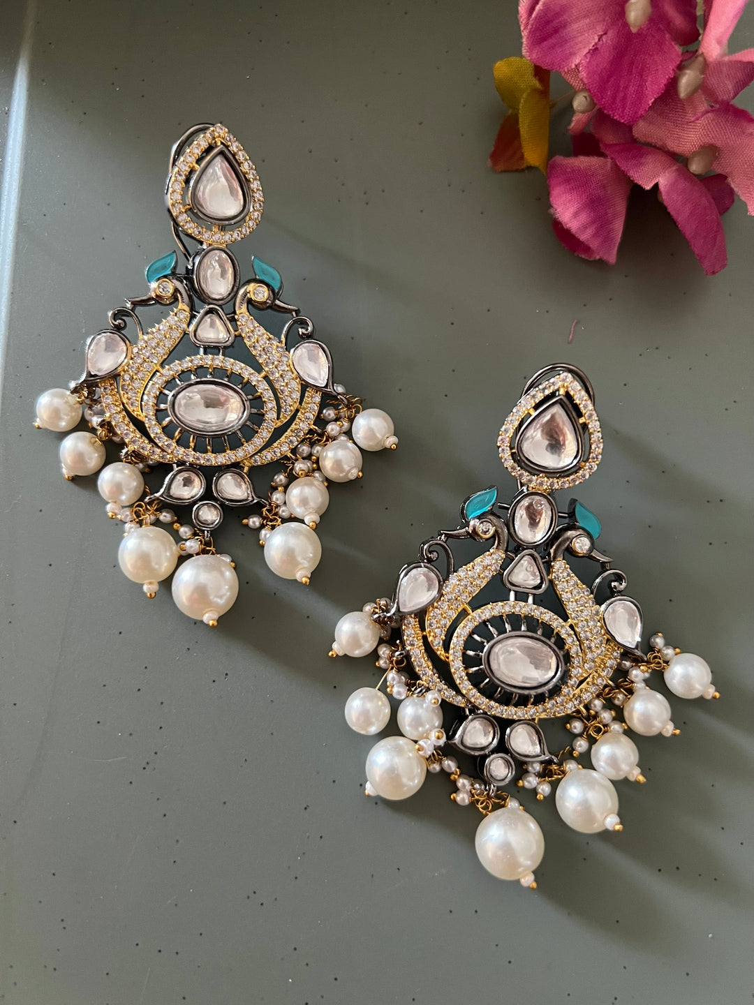 Victorian Twin Peacock Earrings - Premium Quality, Exquisite Craftsmanship