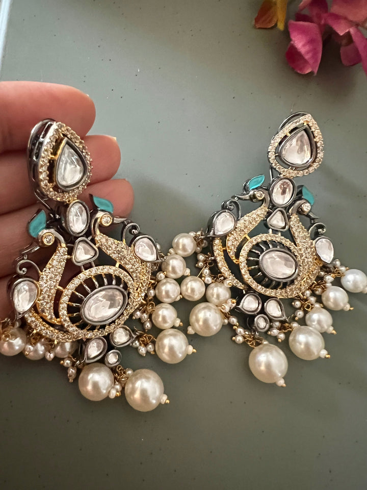 Victorian Twin Peacock Earrings - Premium Quality, Exquisite Craftsmanship