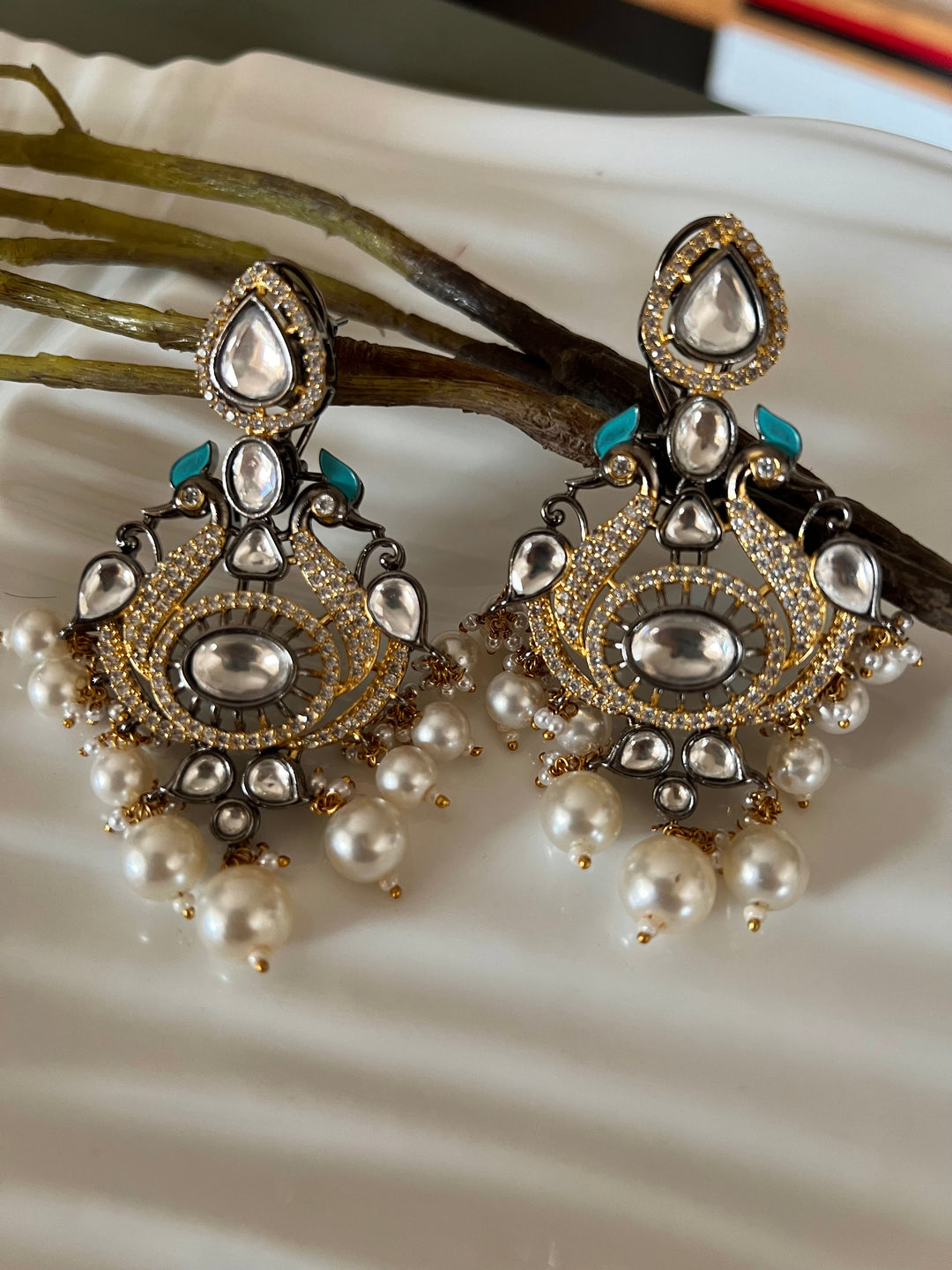 Victorian Twin Peacock Earrings - Premium Quality, Exquisite Craftsmanship