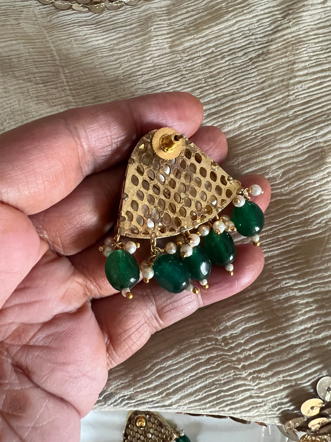 Elegant Gold-Plated Statement Choker Necklace Set with Premium Pearls & CZ Stones