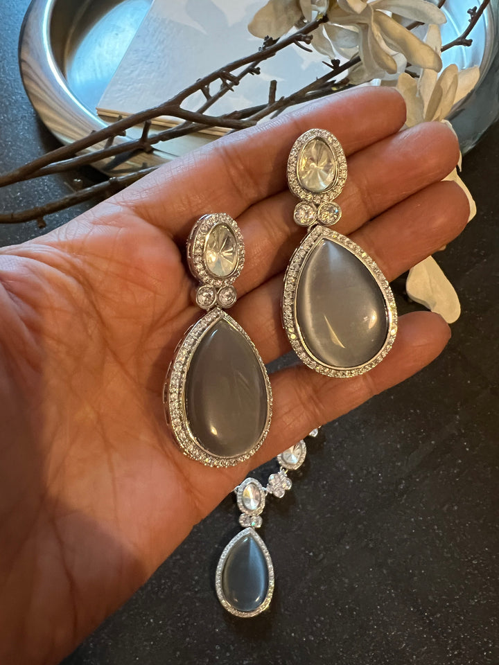 Victorian Kundan Necklace with Earrings