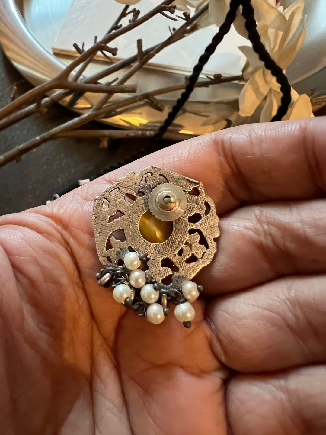 Vintage Artistic Choker with Statement Earrings