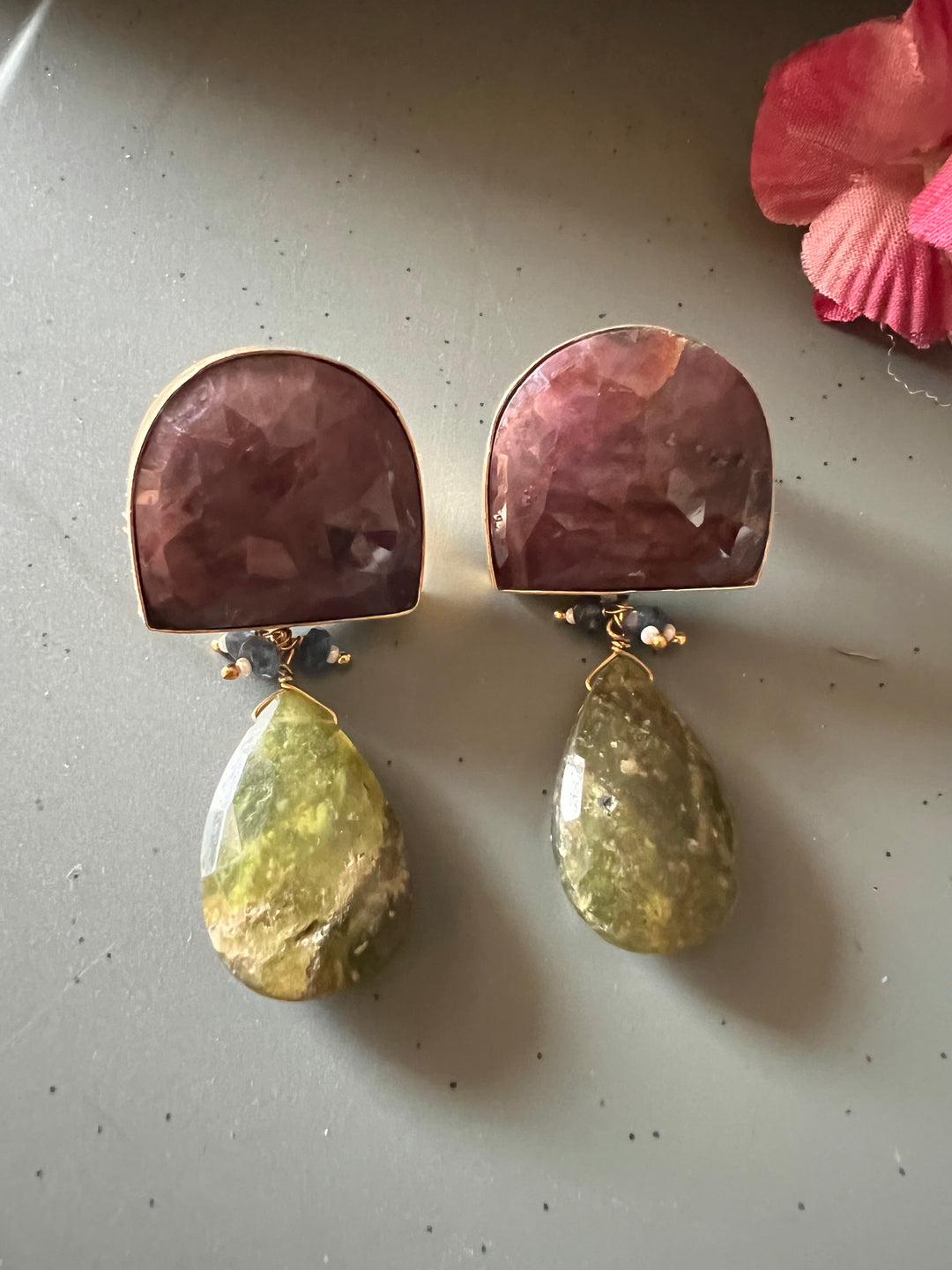 Vasonite Drop Natural Ruby Studs - Premium Quality, Exquisite Craftsmanship