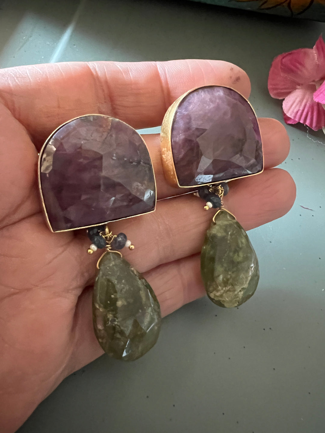 Vasonite Drop Natural Ruby Studs - Premium Quality, Exquisite Craftsmanship