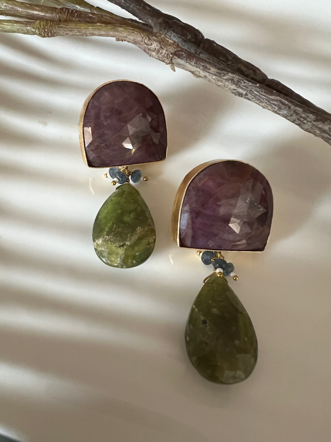 Vasonite Drop Natural Ruby Studs - Premium Quality, Exquisite Craftsmanship