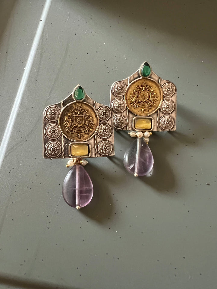 Vintage Fluorite Earrings - Premium Quality, Exquisite Craftsmanship