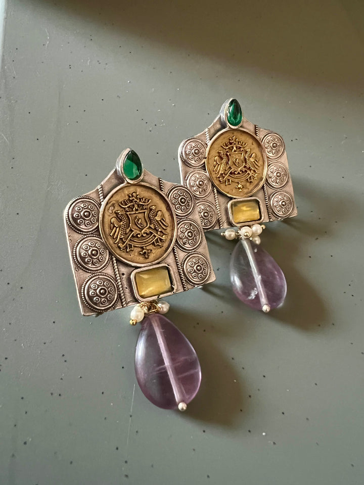Vintage Fluorite Earrings - Premium Quality, Exquisite Craftsmanship