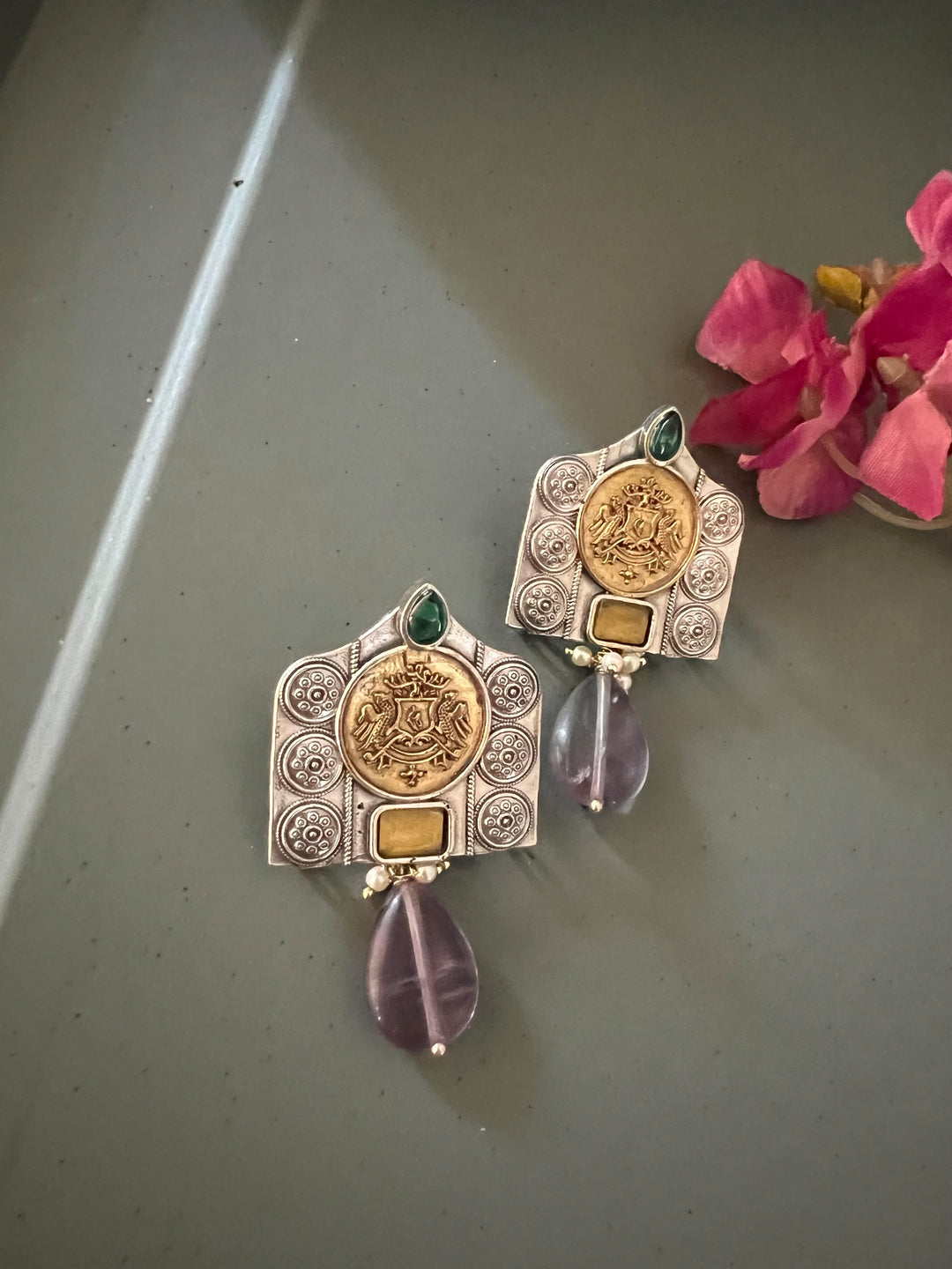 Vintage Fluorite Earrings - Premium Quality, Exquisite Craftsmanship