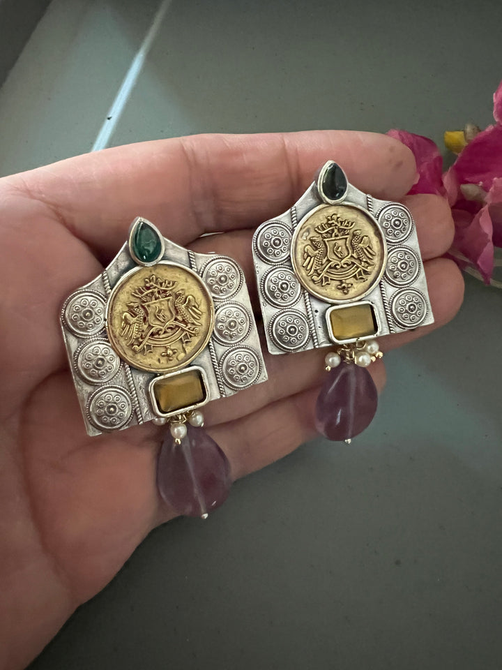 Vintage Fluorite Earrings - Premium Quality, Exquisite Craftsmanship