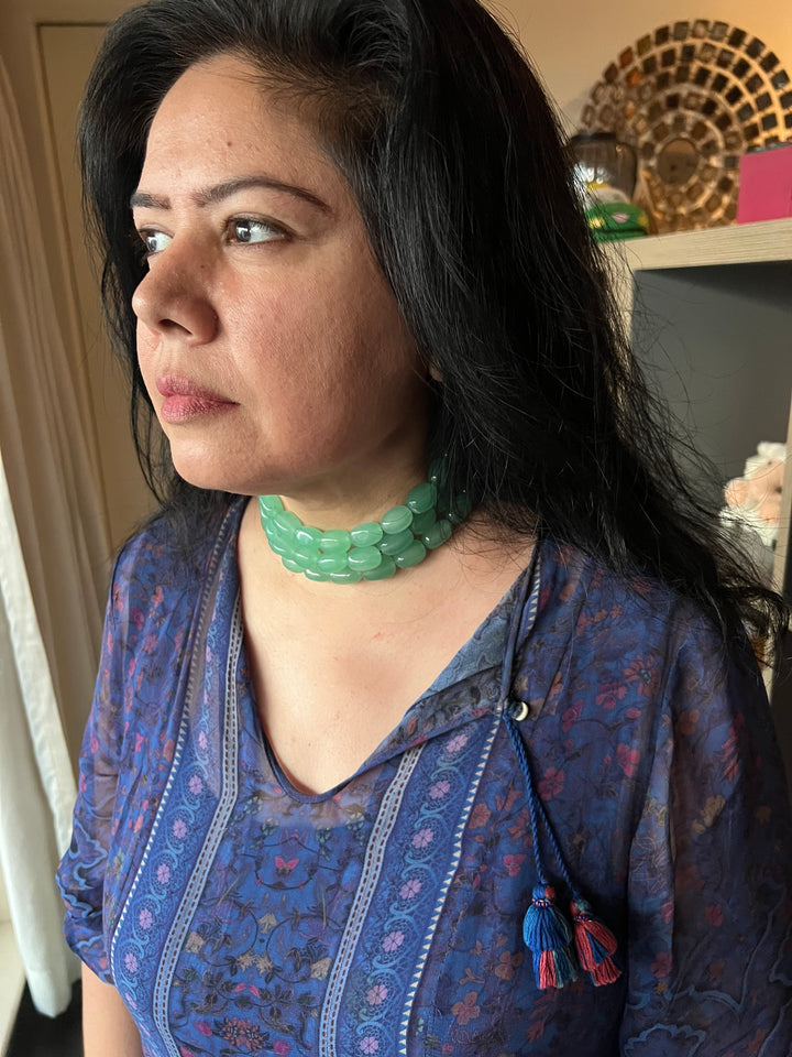 Unique Elegance: One-of-a-Kind Beads Choker Necklace (Premium Quality)