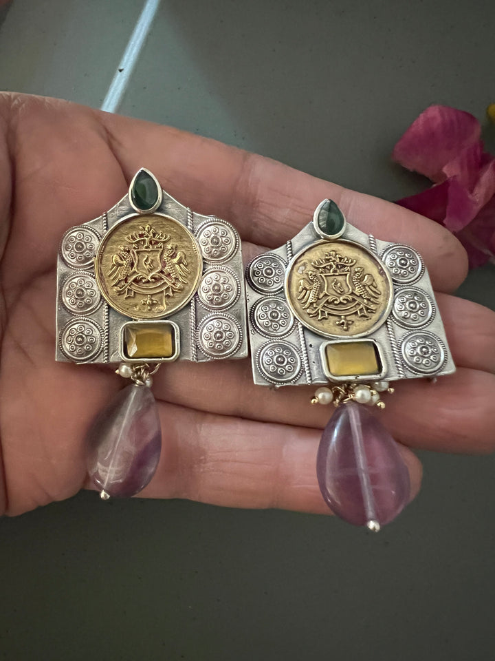 Vintage Fluorite Earrings - Premium Quality, Exquisite Craftsmanship