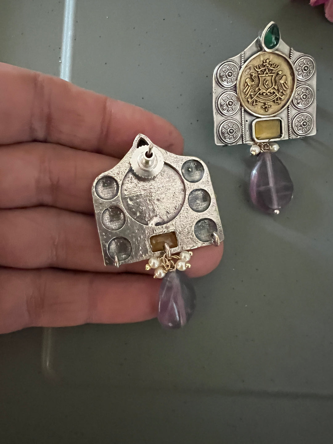 Vintage Fluorite Earrings - Premium Quality, Exquisite Craftsmanship
