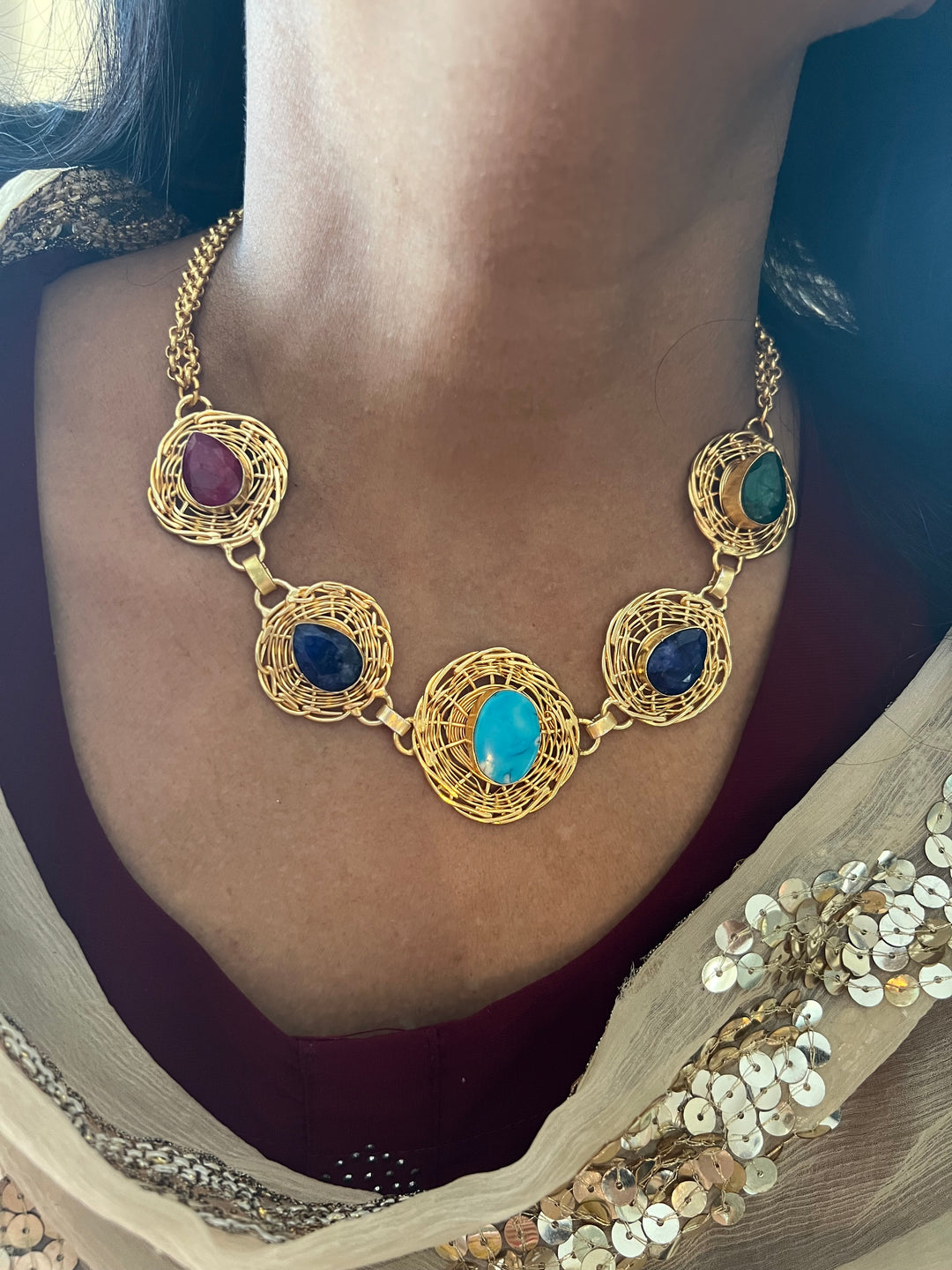 Statement Sapphire Necklace