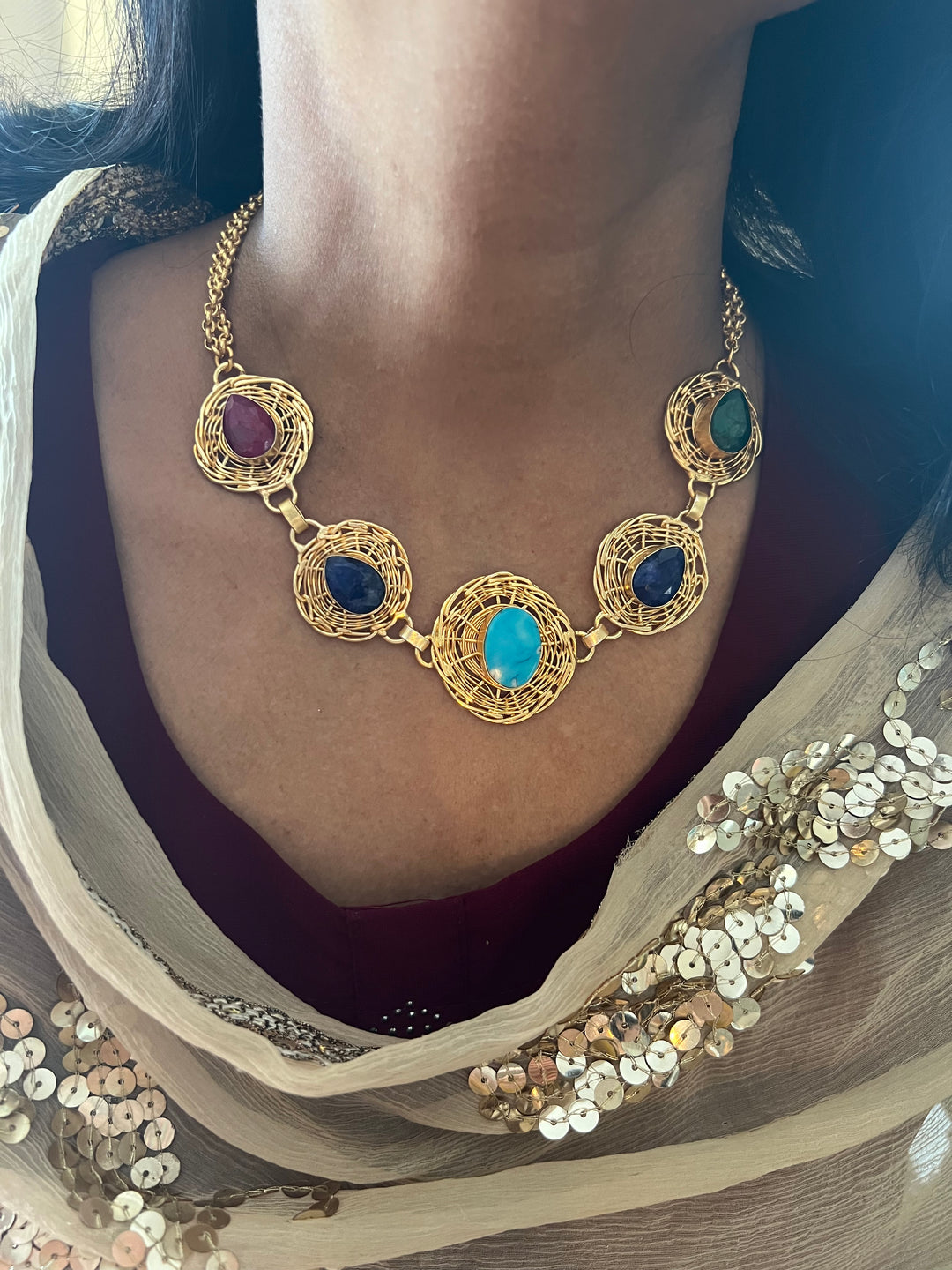 Statement Sapphire Necklace