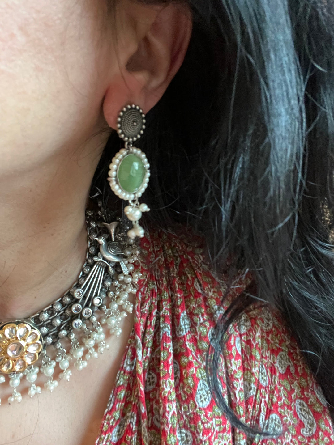 Vintage Artistic Necklace with Earrings