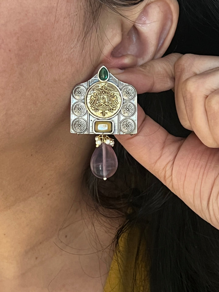 Vintage Fluorite Earrings - Premium Quality, Exquisite Craftsmanship