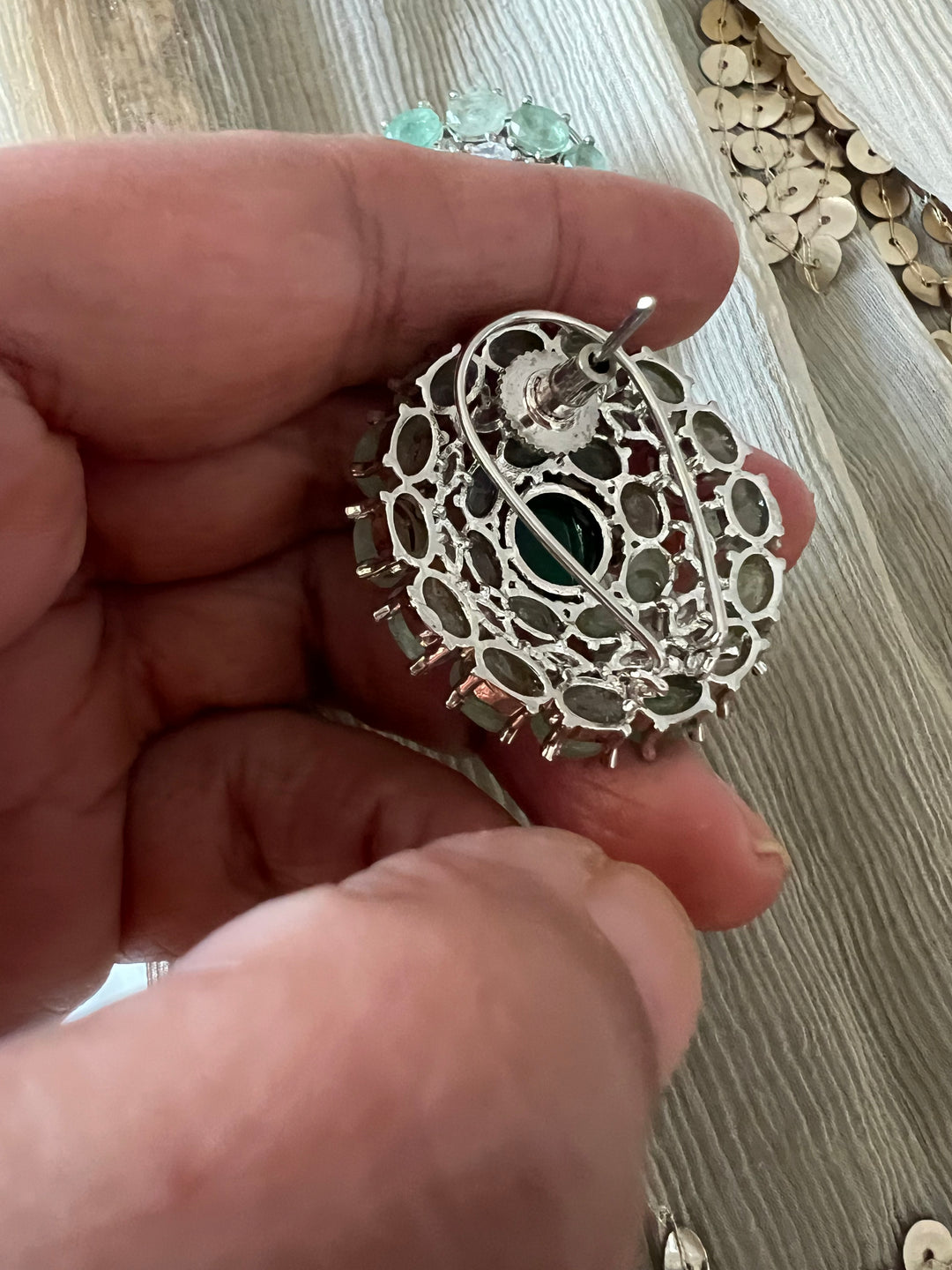 Designer Doublet Stone Earrings with Silver Polish - Premium Quality