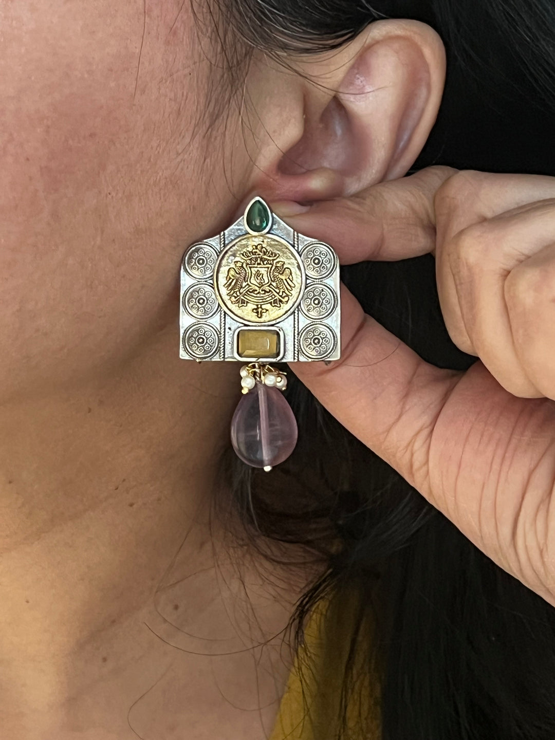 Vintage Fluorite Earrings - Premium Quality, Exquisite Craftsmanship