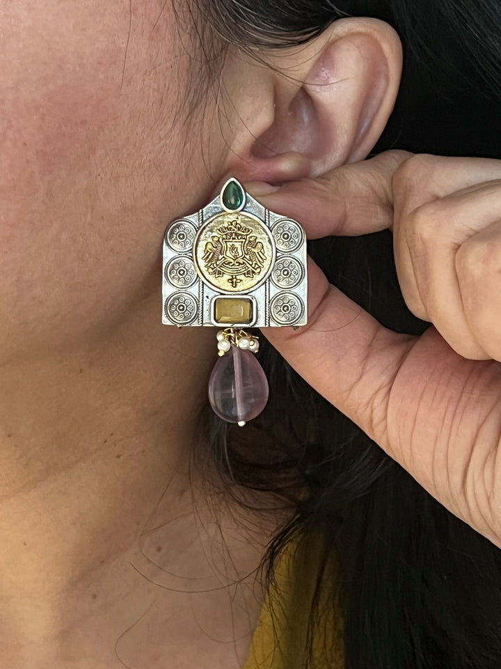Vintage Fluorite Earrings - Premium Quality, Exquisite Craftsmanship