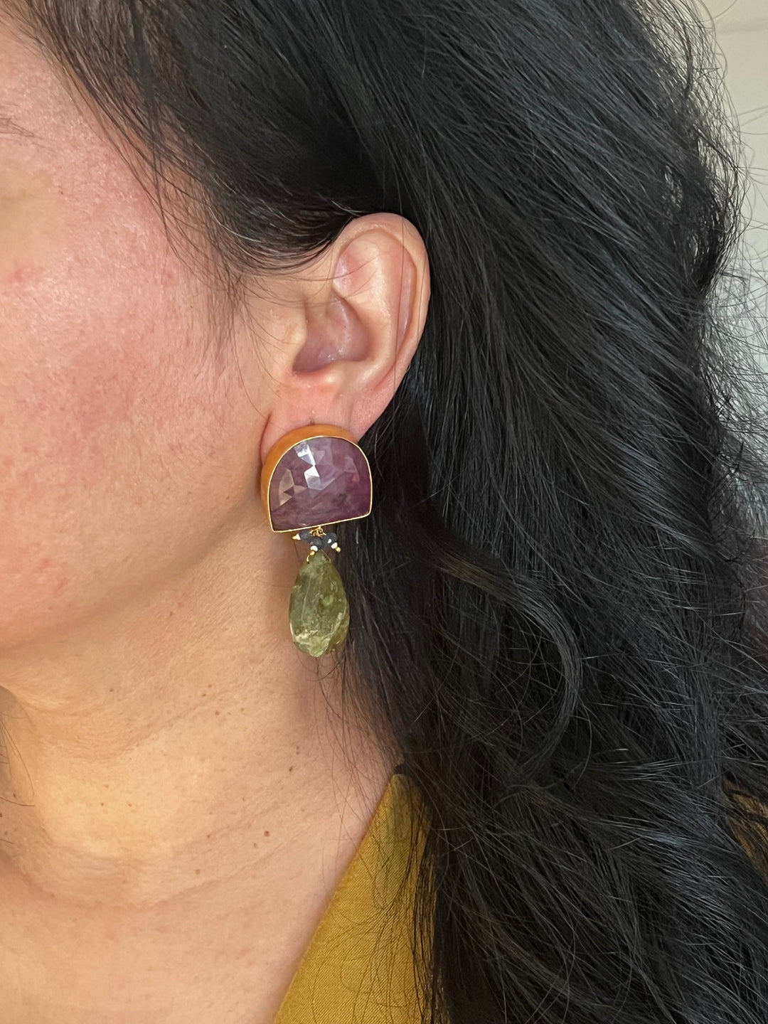 Vasonite Drop Natural Ruby Studs - Premium Quality, Exquisite Craftsmanship