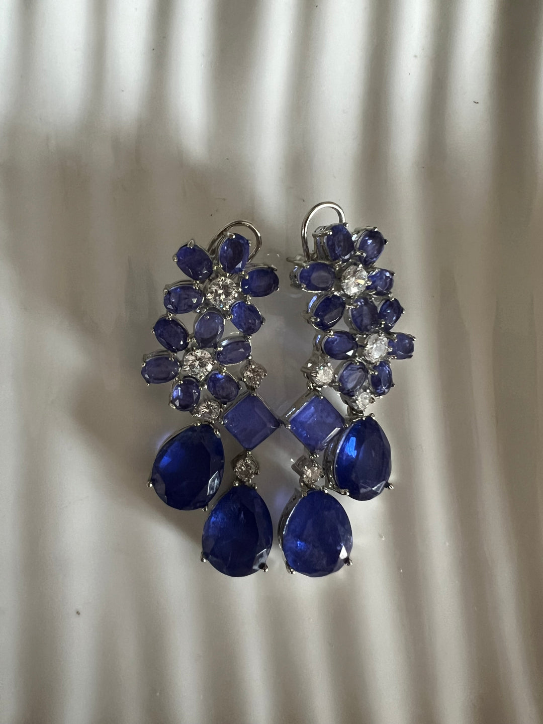 Designer Doublet Stone Earrings with Silver Polish - Premium Quality