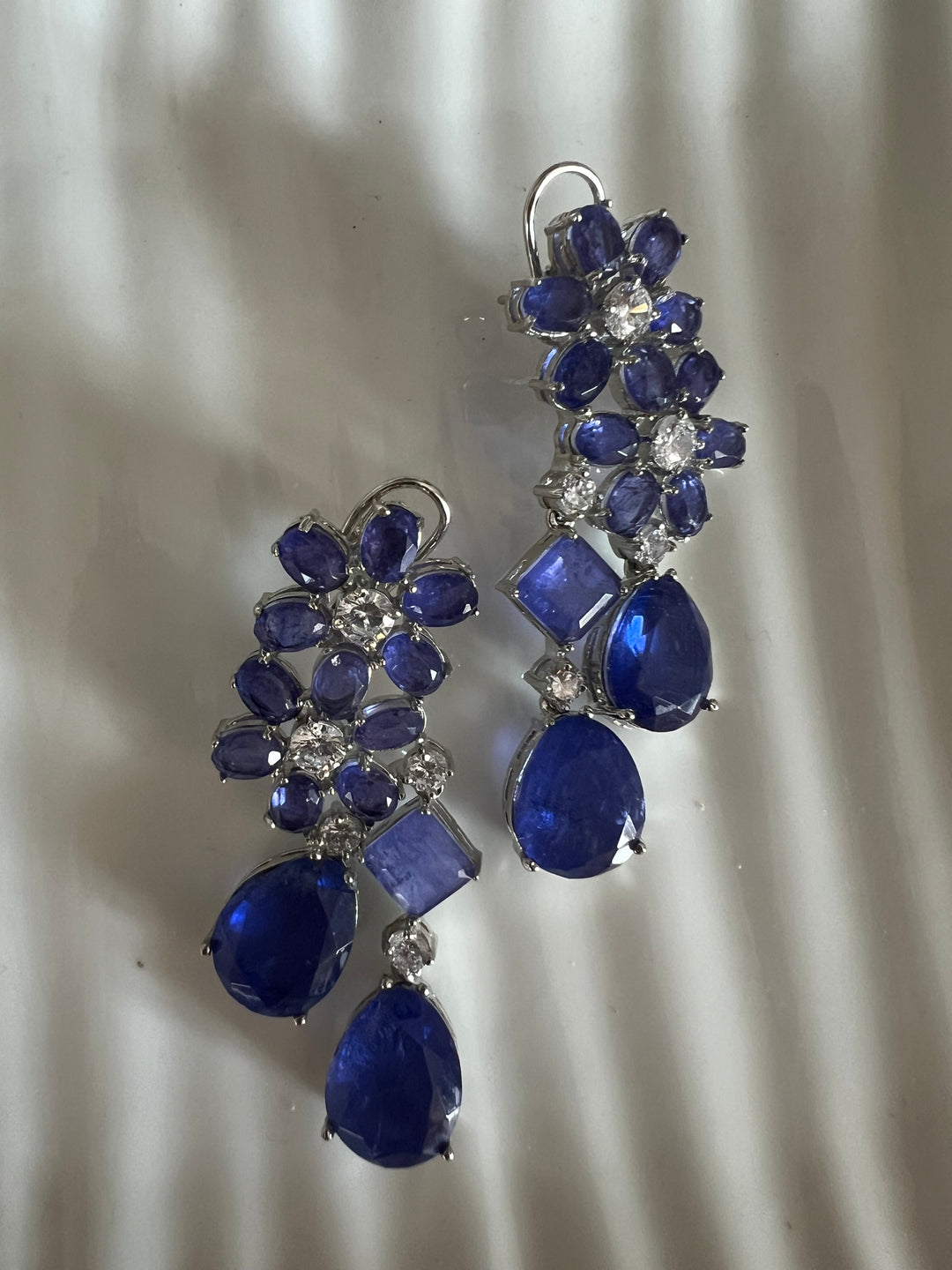 Designer Doublet Stone Earrings with Silver Polish - Premium Quality