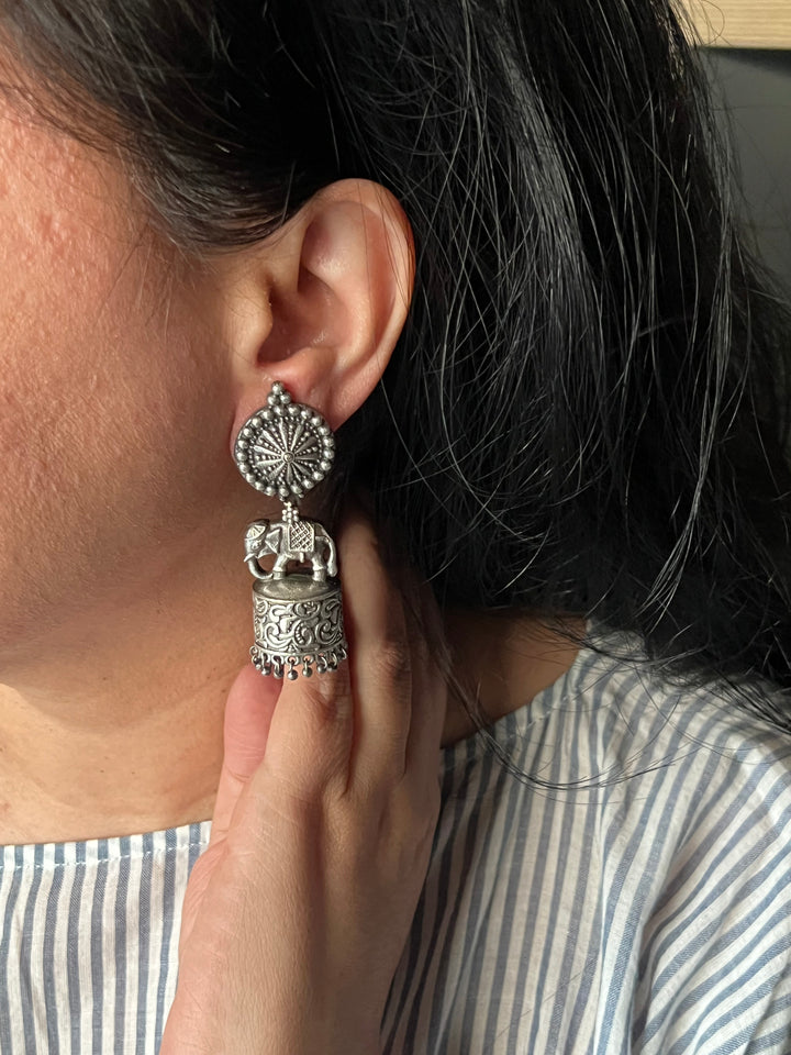 Elegant Elephant Jhumki Earrings