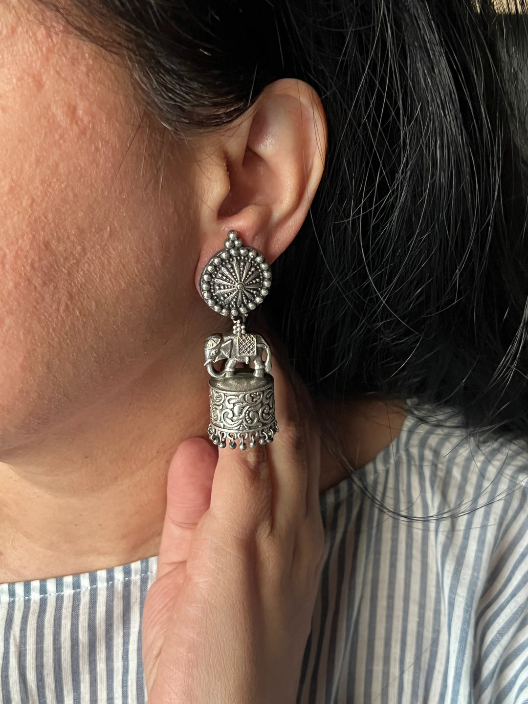 Elegant Elephant Jhumki Earrings