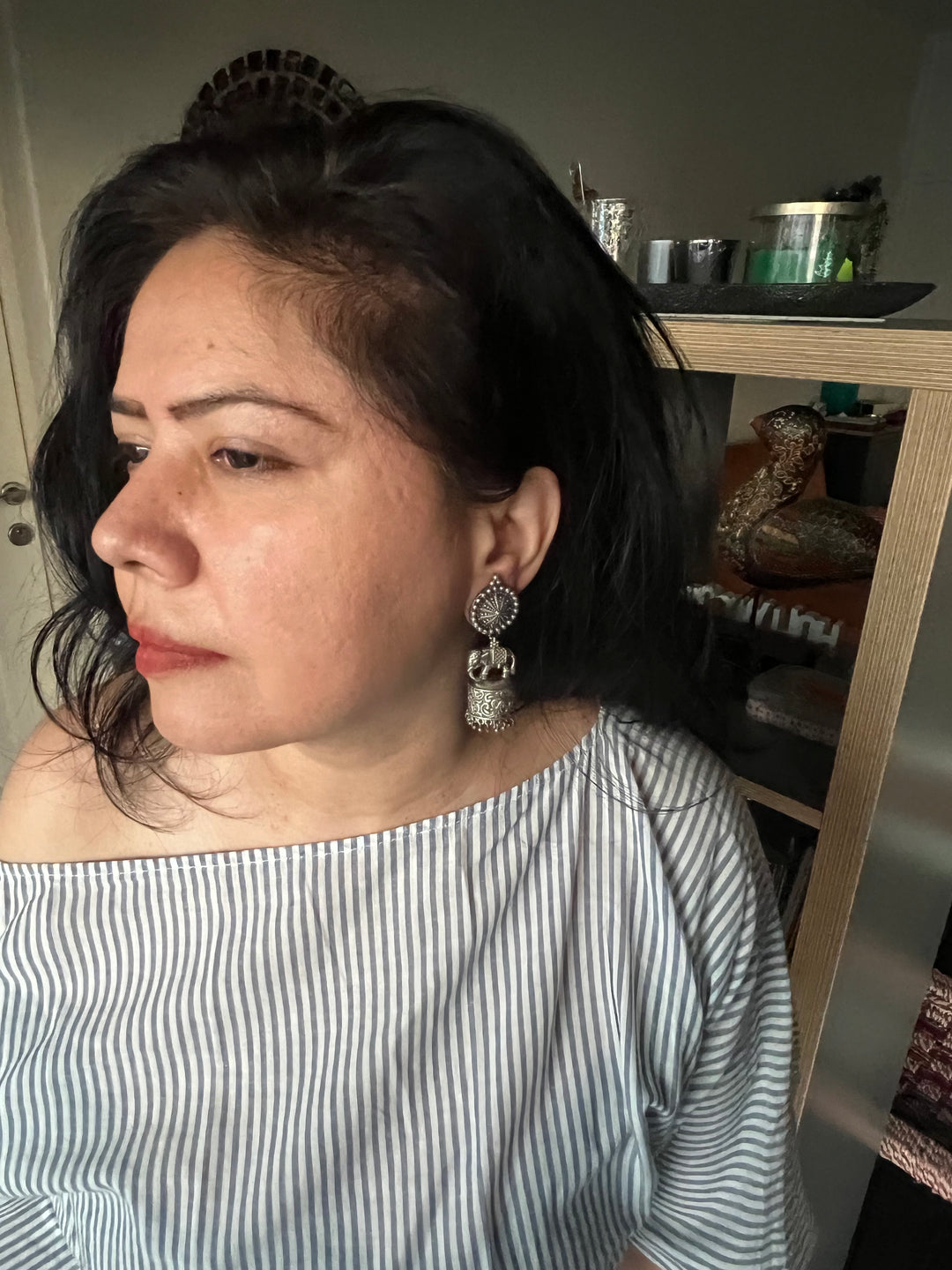 Elegant Elephant Jhumki Earrings