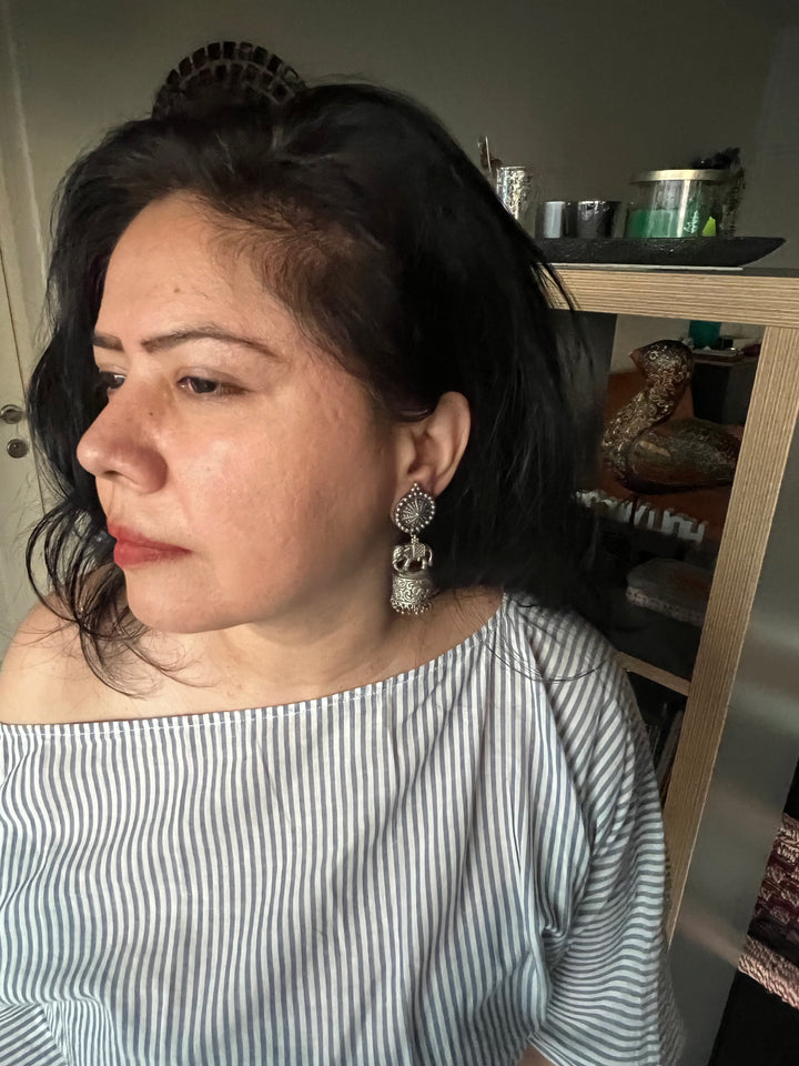 Elegant Elephant Jhumki Earrings