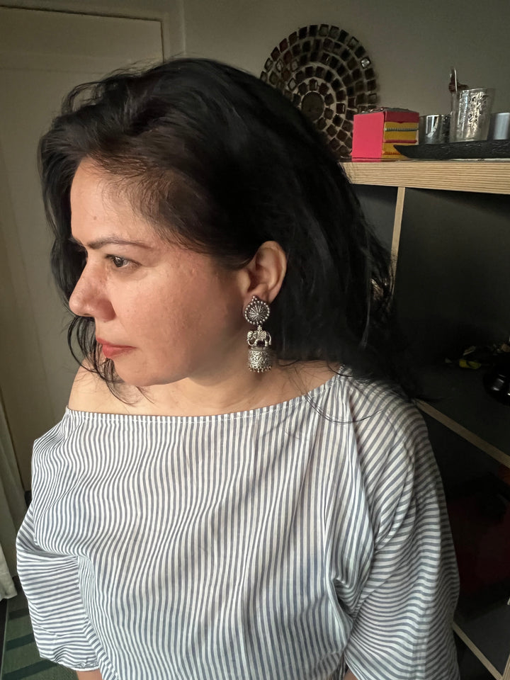 Elegant Elephant Jhumki Earrings