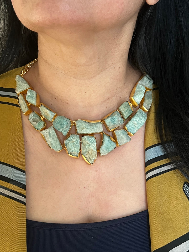 Statement Natural Amazonite Necklace