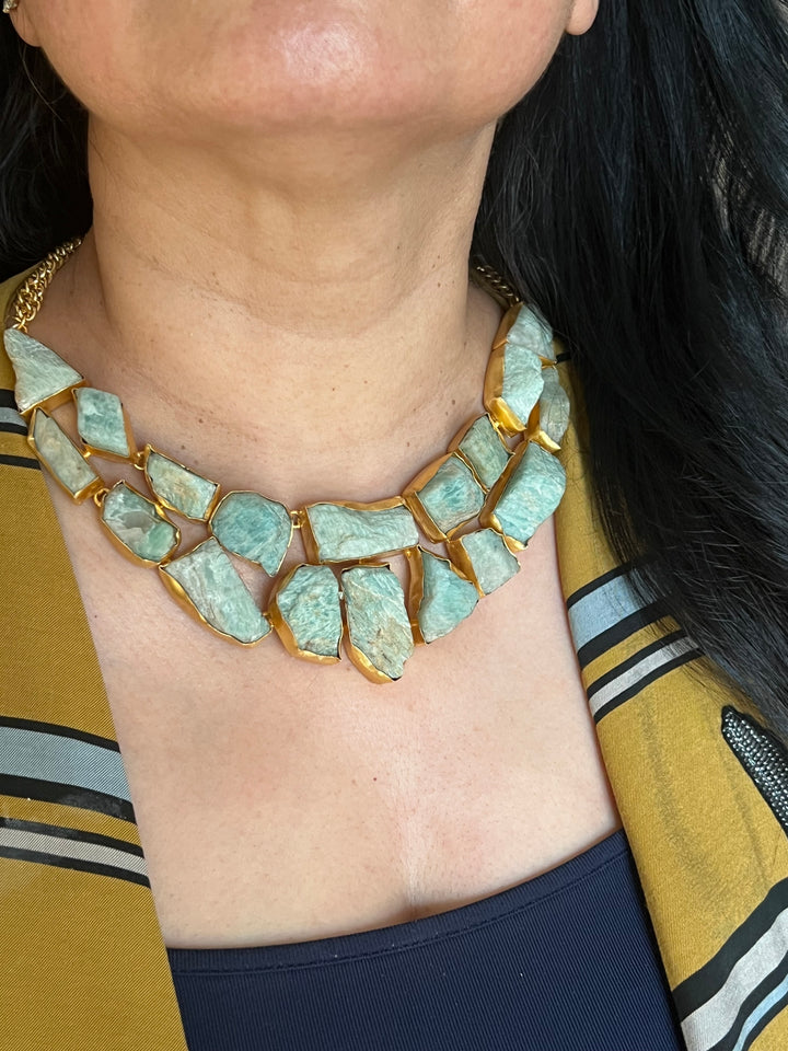 Statement Natural Amazonite Necklace