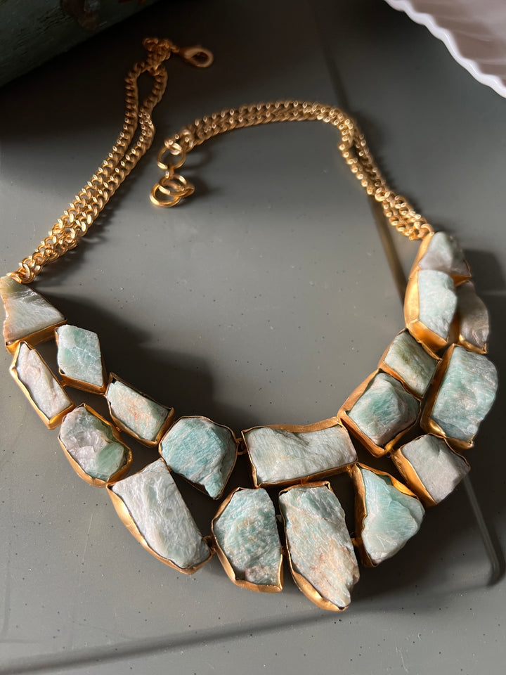 Statement Natural Amazonite Necklace