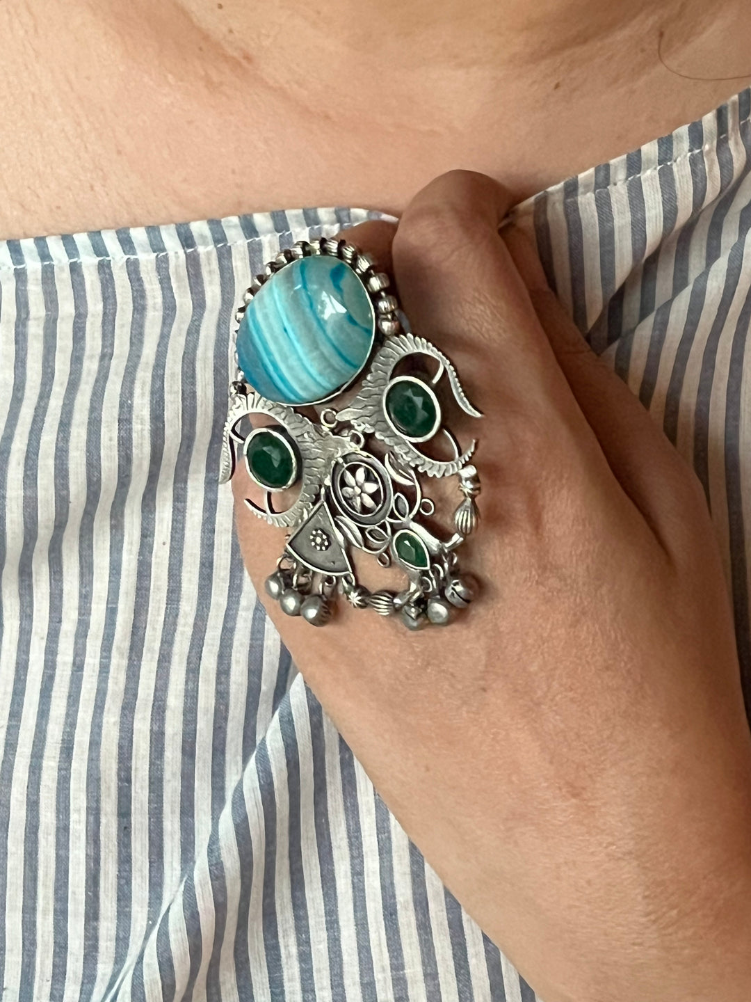 One-of-a-Kind Designer Fusion Ring - Premium Brass