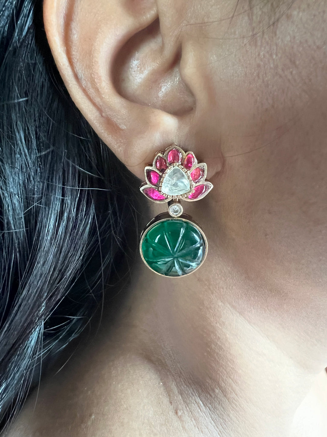 Statement Carved Stone Necklace Set - Premium Quality, Handcrafted Elegance