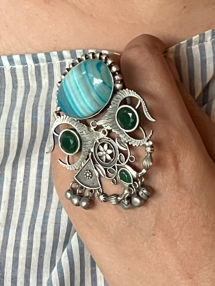 One-of-a-Kind Designer Fusion Ring - Premium Brass