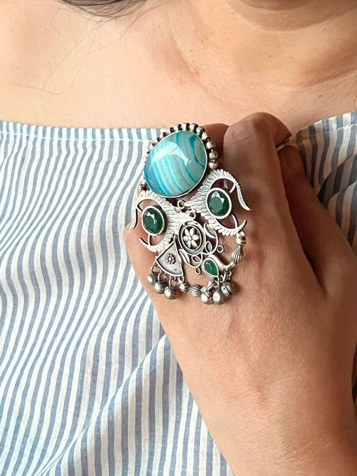 One-of-a-Kind Designer Fusion Ring - Premium Brass