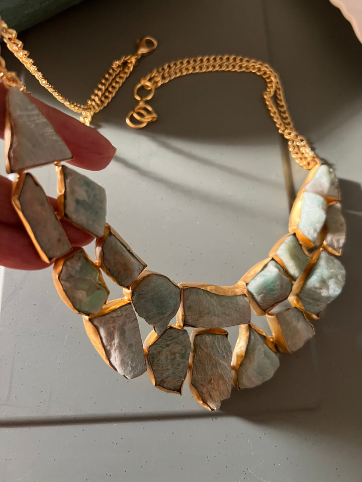 Statement Natural Amazonite Necklace