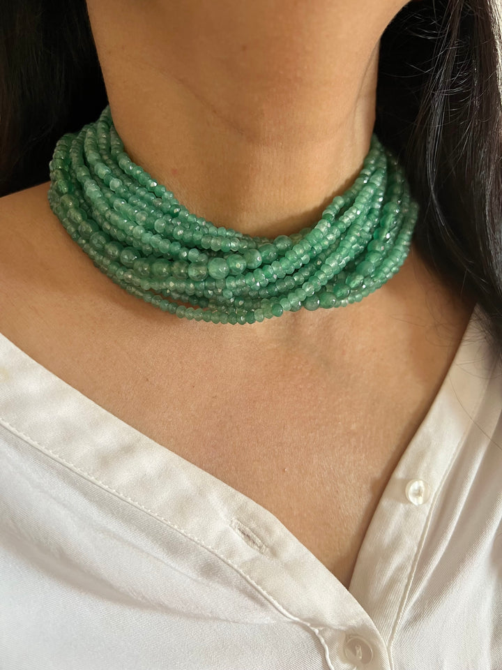 Unique Elegance: One-of-a-Kind Beads Choker Necklace (Premium Quality)